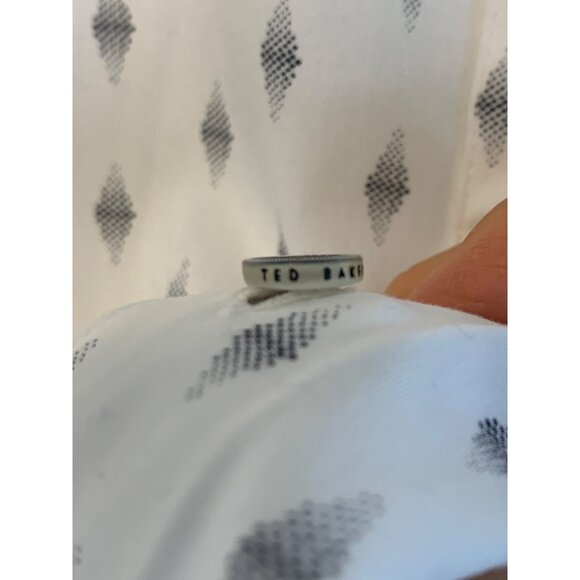 New Ted Baker Mens Long Sleeve Diamond Pattern Shirt Size 5 XL RP10506 - Picture 7 of 9